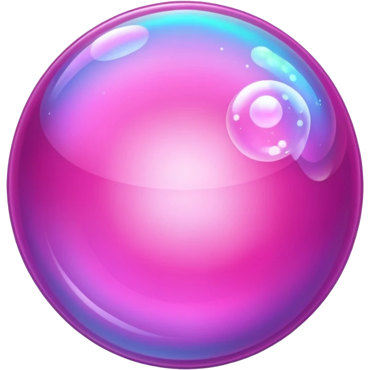 pink fuchsia sparkling shiny bubble emoji
