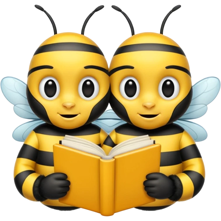 bees with books emoji