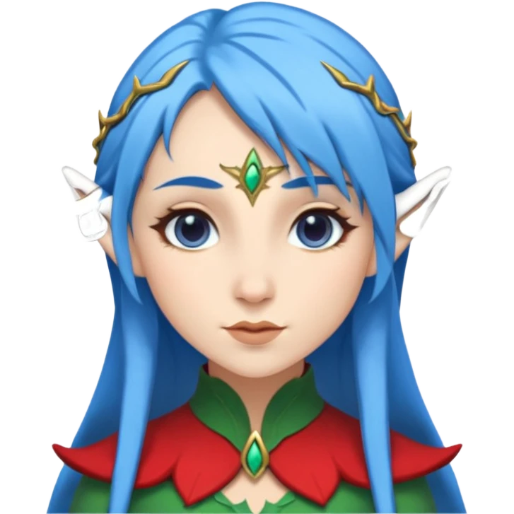elf woman with blue hair emoji