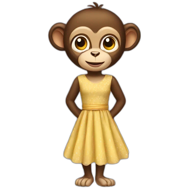 monkey in a dress emoji
