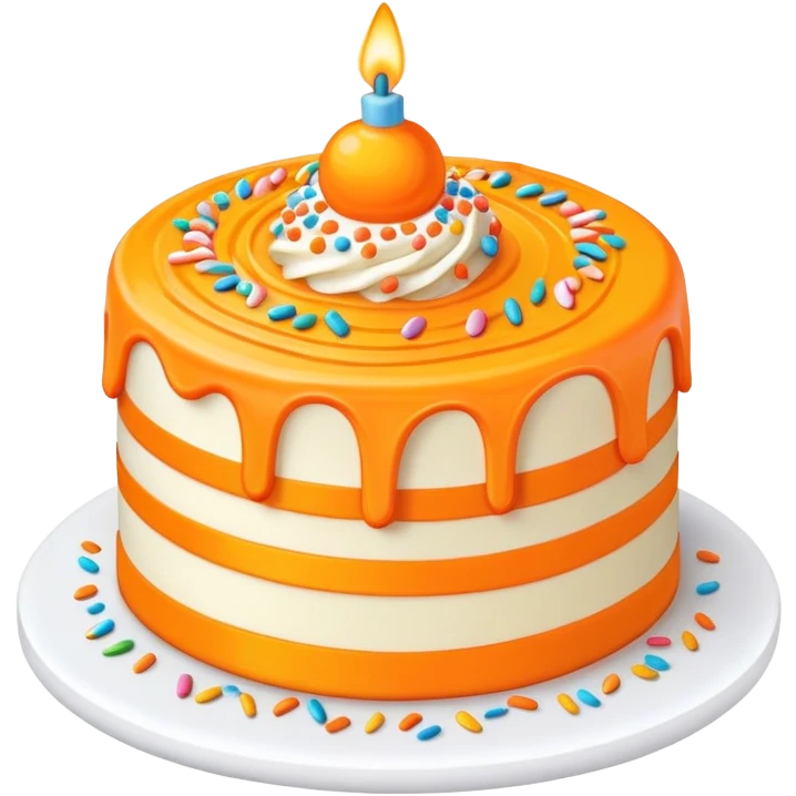 Dreamsicle birthday cake￼ emoji