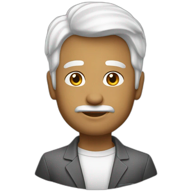 un señor pelo blanco dicieno "1" emoji