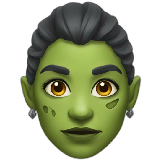 female orc face emoji