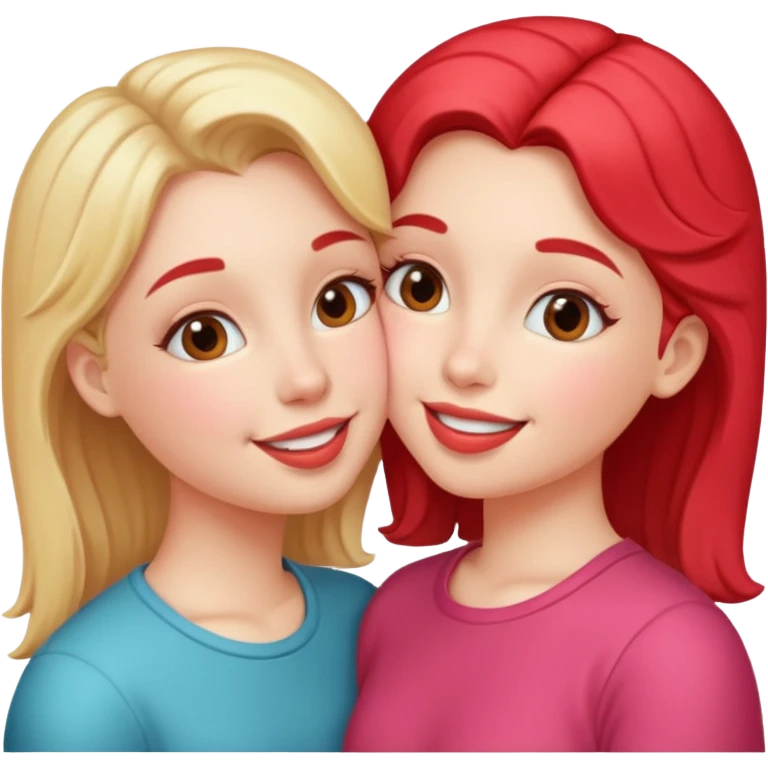 Girls kissing emoji