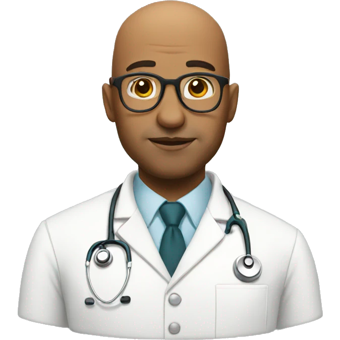 extra bald doctor emoji