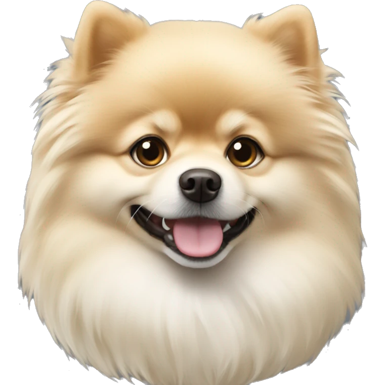 Golden Cream White Pomeranian dog  emoji