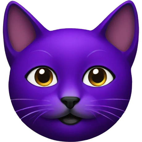 Gato morado  y negro  emoji
