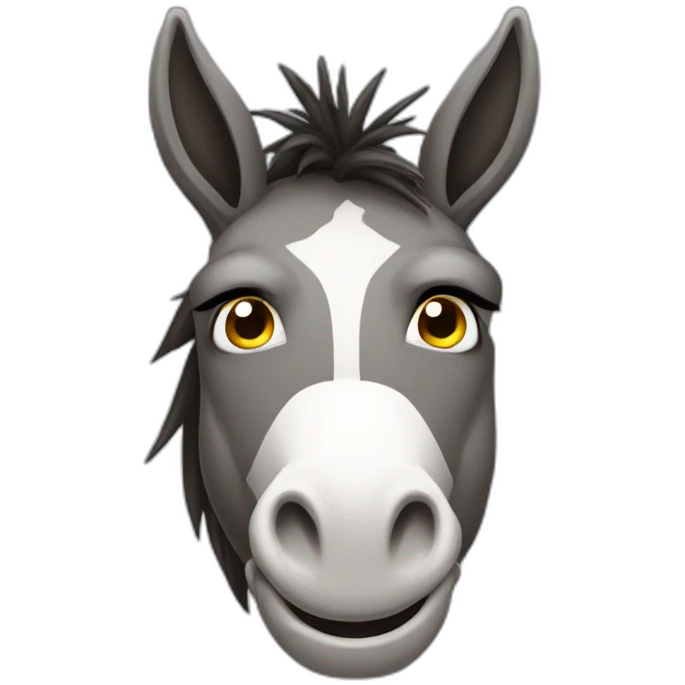 donkey-poker-face emoji