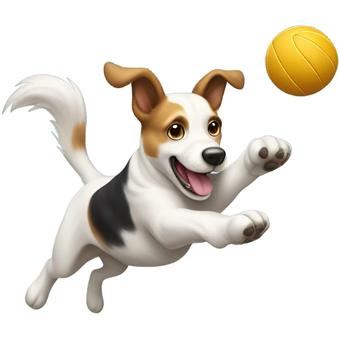 dog play volleyball emoji
