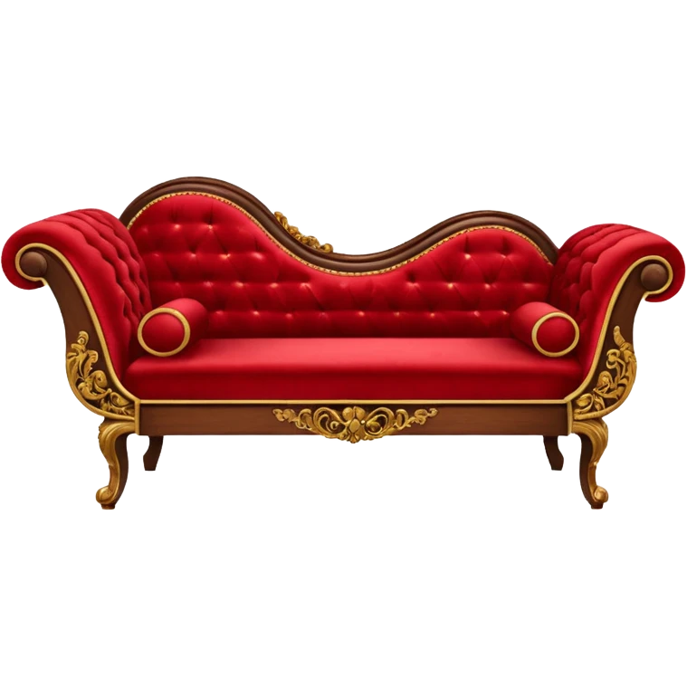 Antique Red chaise lounge emoji