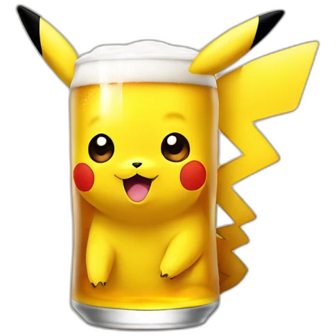 pikachu beer emoji