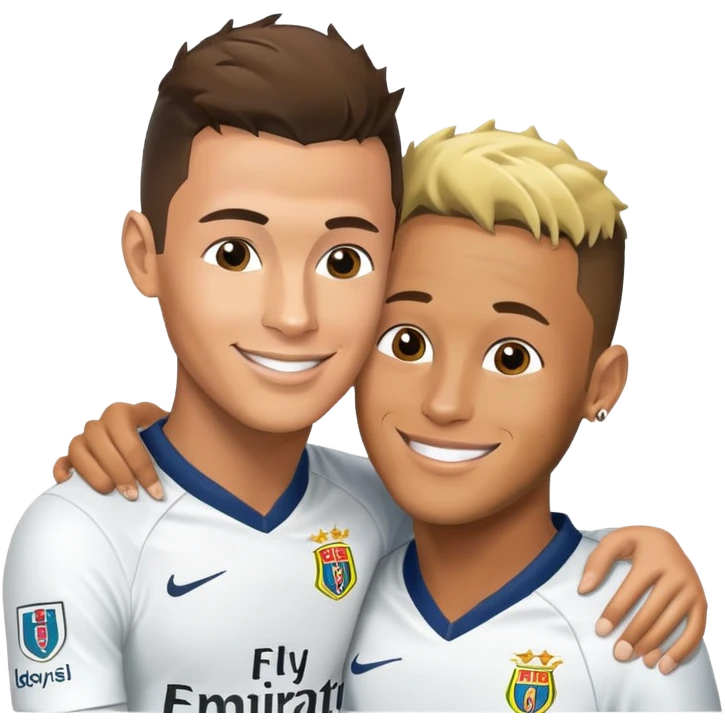 CRISTANO Ronaldo kissing Neymar  emoji