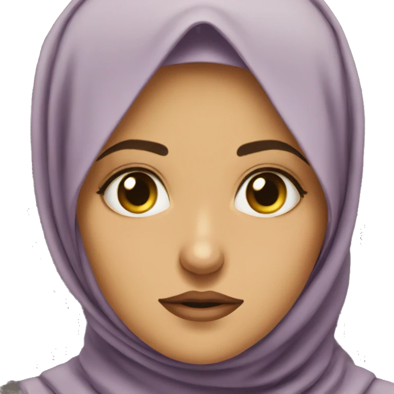 Hijabi-woman-eyes-looking-up-and-is-upset emoji