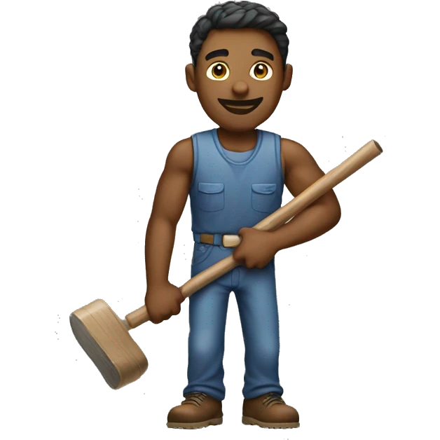 A man putting that work in emoji