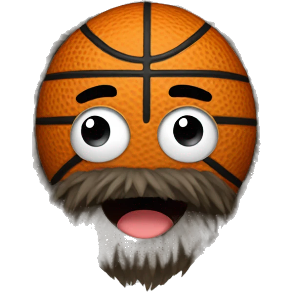 Hairy basketball emoji