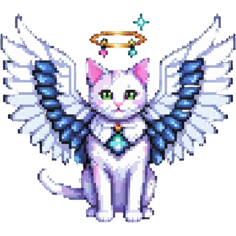 flying cat with magical wings emoji