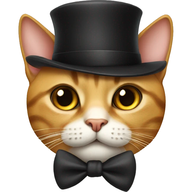 Cat wearing fake mustche  emoji