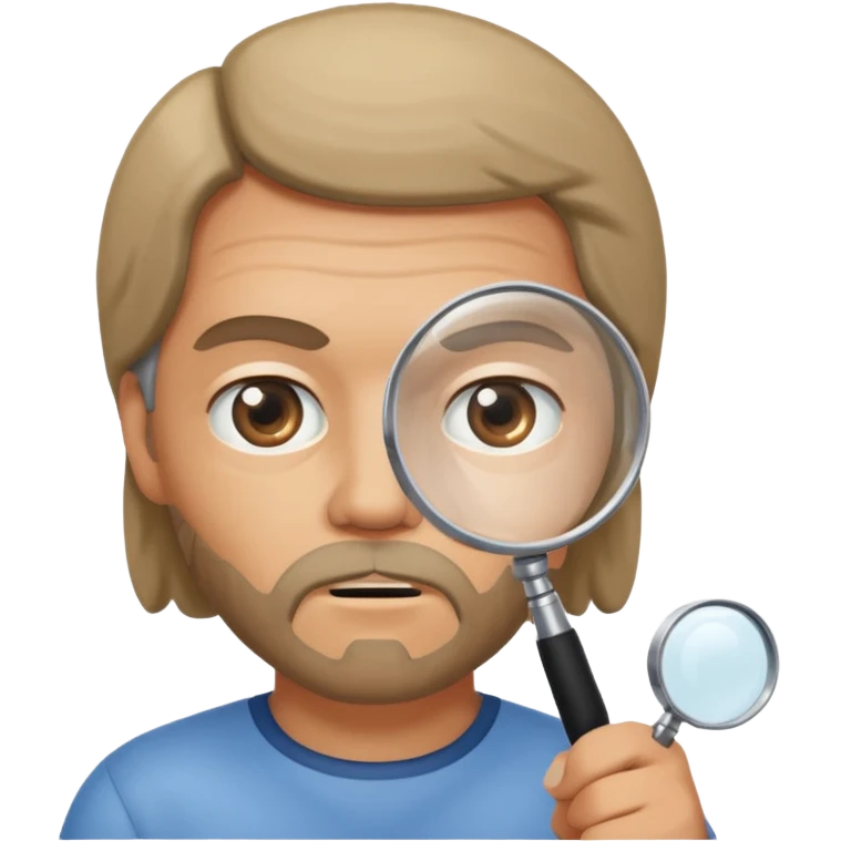 Sócrates mirando con una lupa  emoji