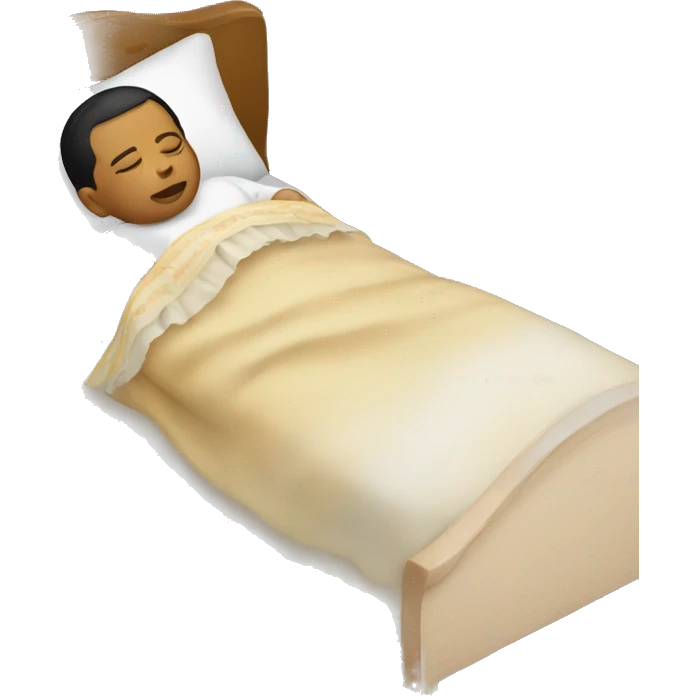 Mexican baby in big bed sleeping emoji