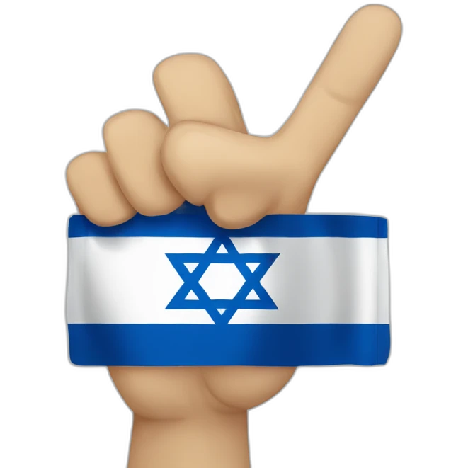 Israel flag and victory sign emoji