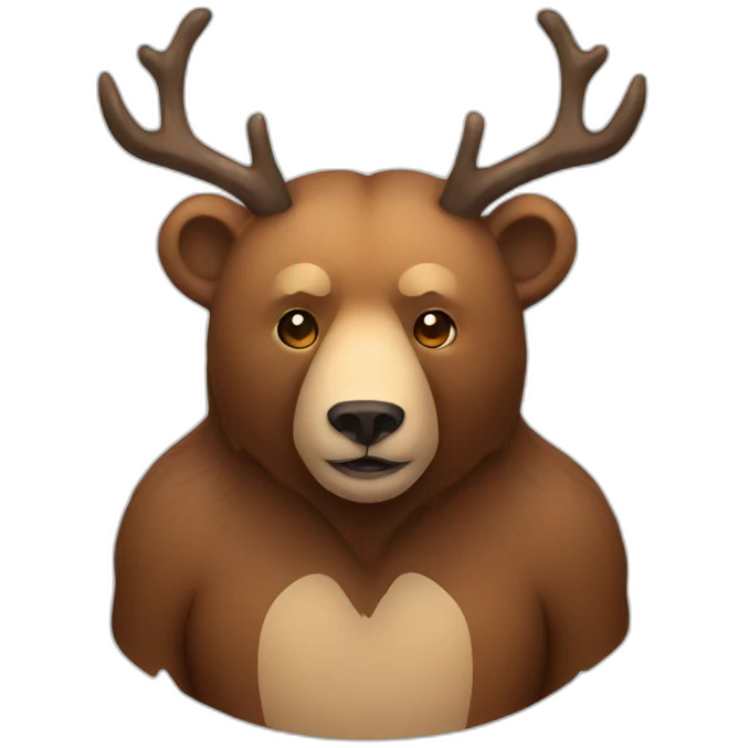 bear with elk antlers emoji