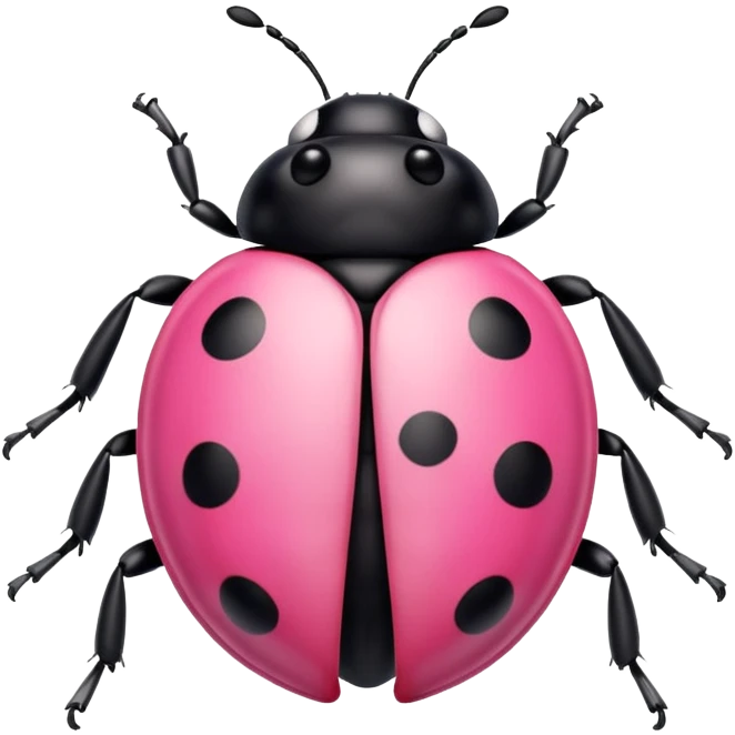 Cute Pink Ladybug emoji