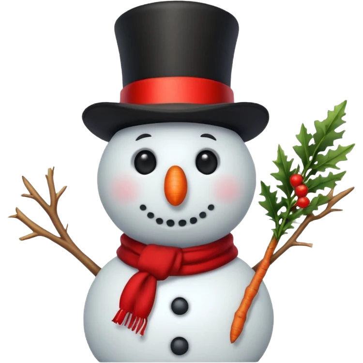 Christmas snowman emoji