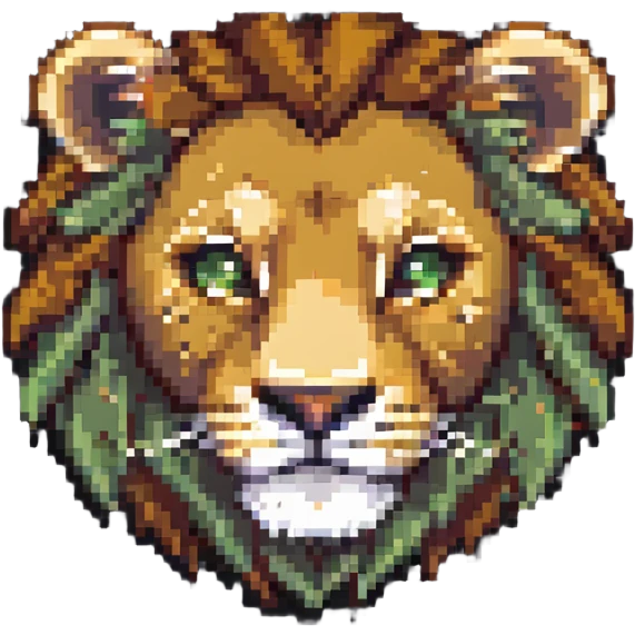 simple cute lion face emoji