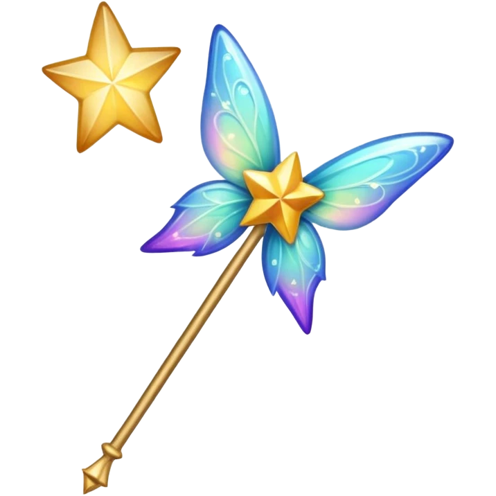 Fairy wand with magic emoji