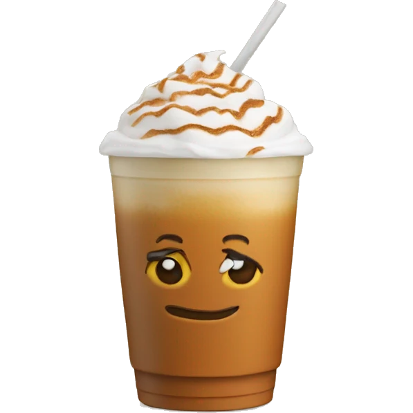 iced Pumpkin spice latte emoji