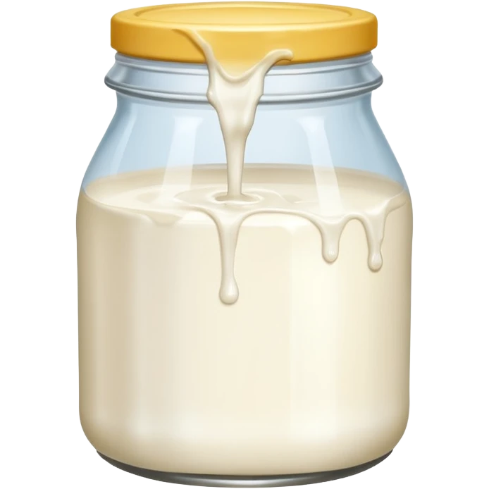 a jar of milk but the top is sticky and its dripping but theres no lit, and also no straw, I WANT IT TO BE VERY VERY MESSY emoji