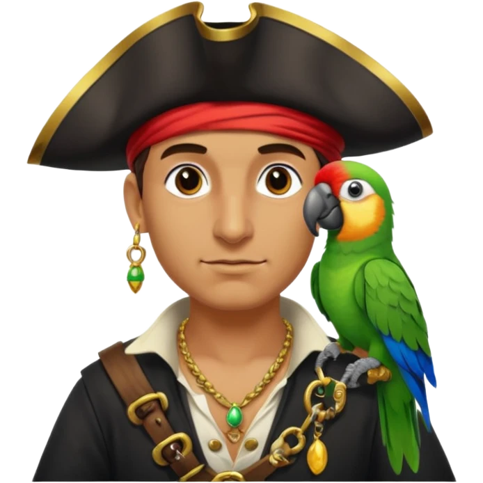 pirate and parrot emoji