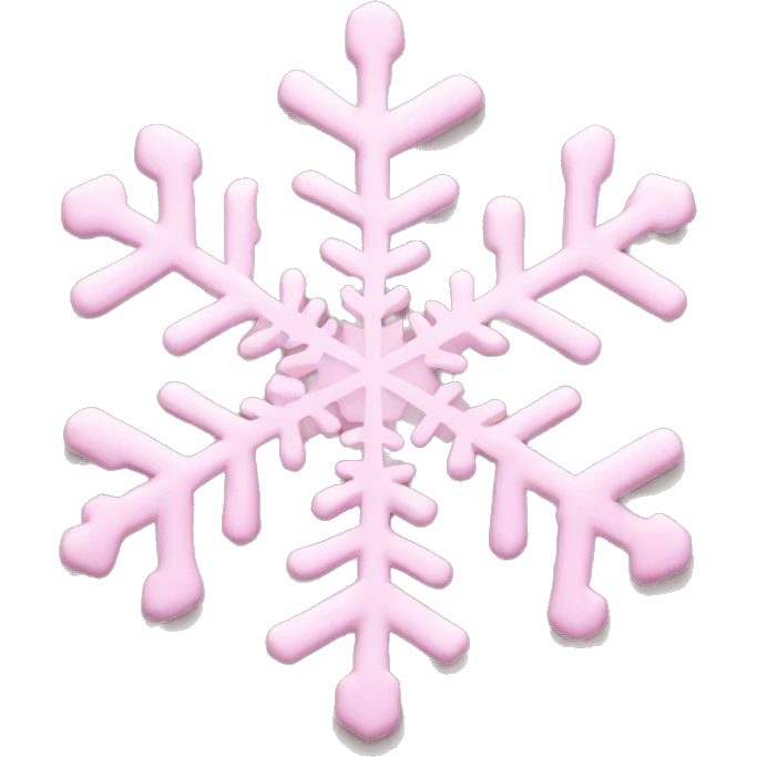 Light pink snowflake emoji