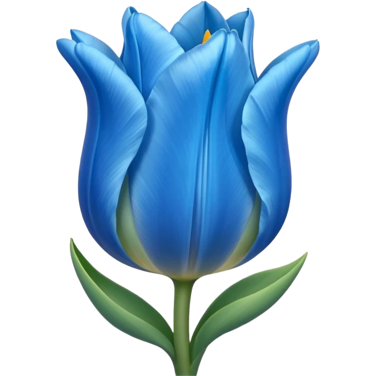 Un tulipán azul pastel emoji