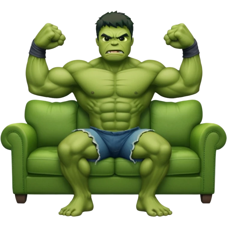 The hulk lifting a couch emoji