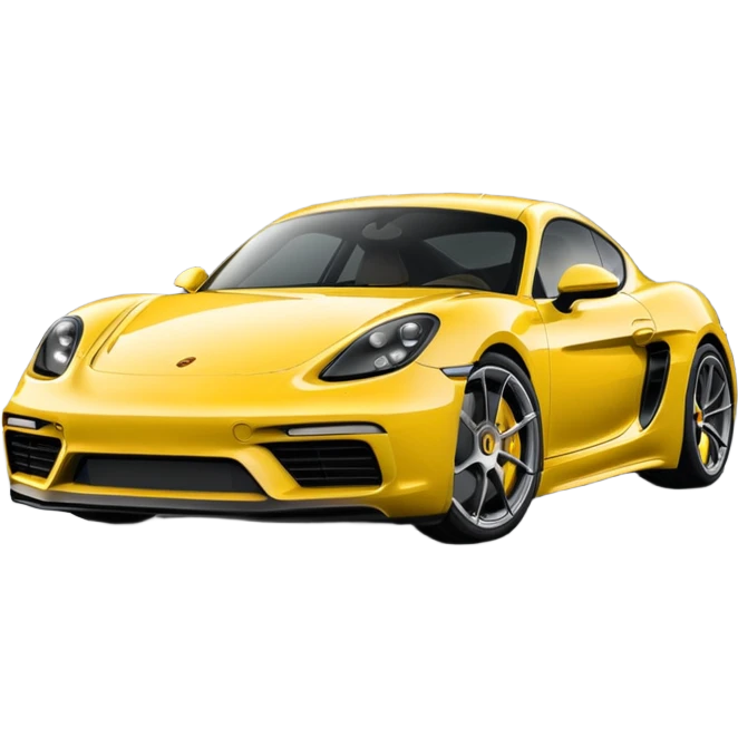 White Chalk colored exterior 2024 Porsche 718 Cayman GTS 4.0 with yellow ceramic brake calipers and dark silver anthracite rims emoji