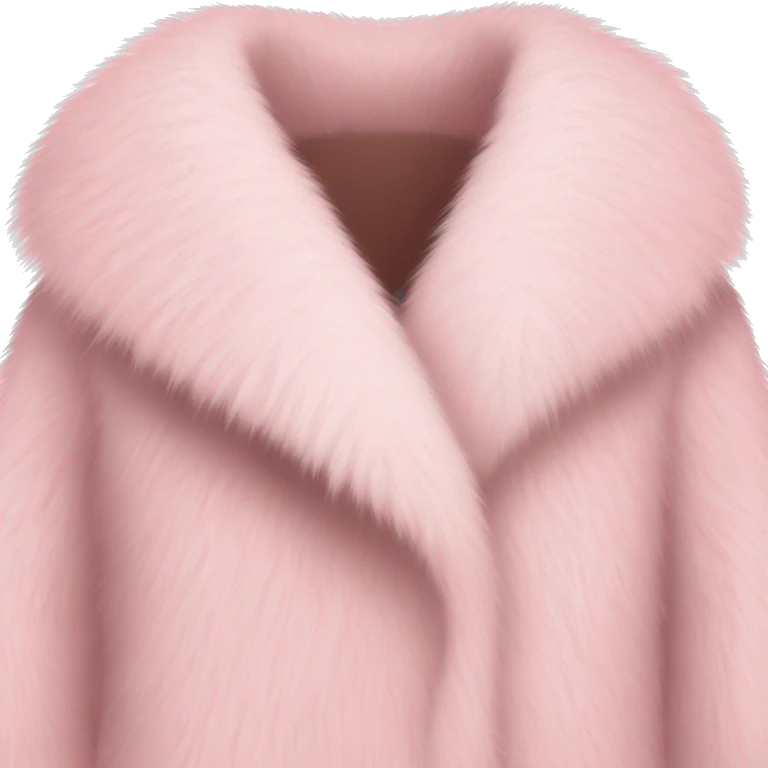 Long pale pink Pink fur coat emoji