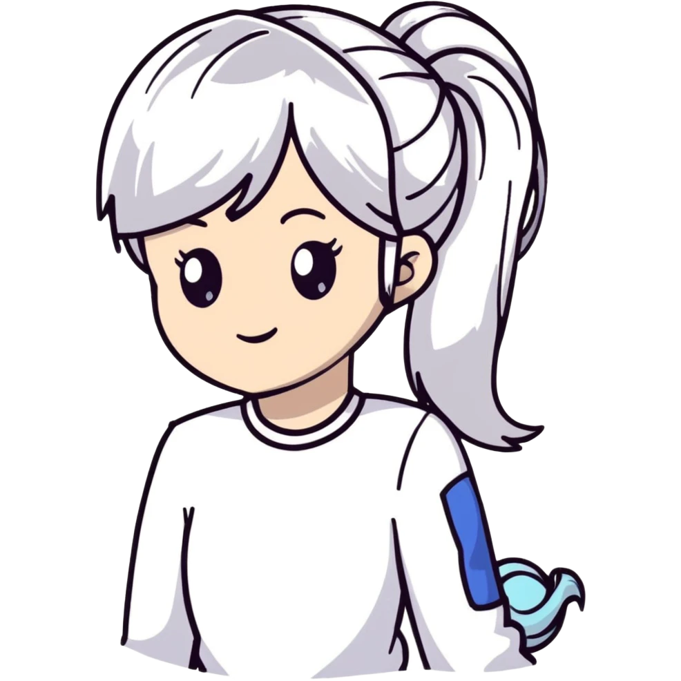 white powdered revolutionary war era wig with ponytail emoji
