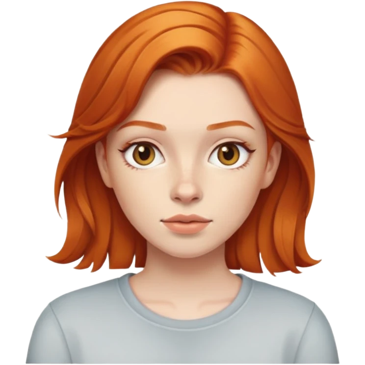 Cool girl with ginger hair emoji