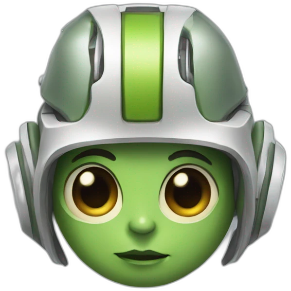 cute robot with yoda ears emoji