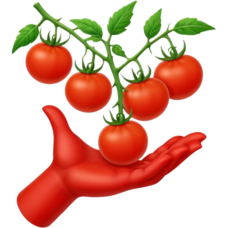 Hand flinging tomatoes emoji
