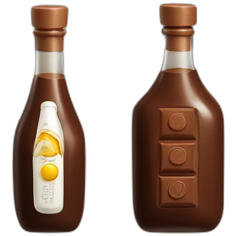 Chocolates in the form of liquor bottles emoji