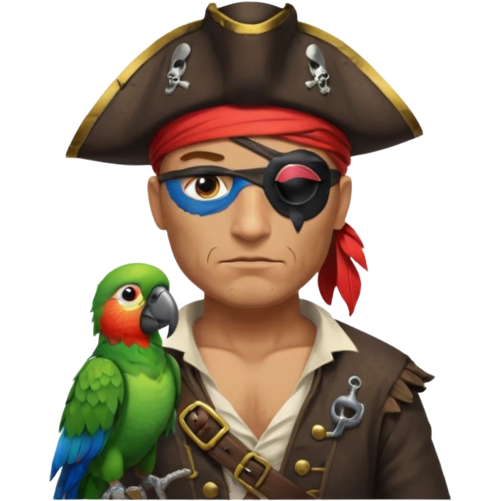 pirate and parrot emoji
