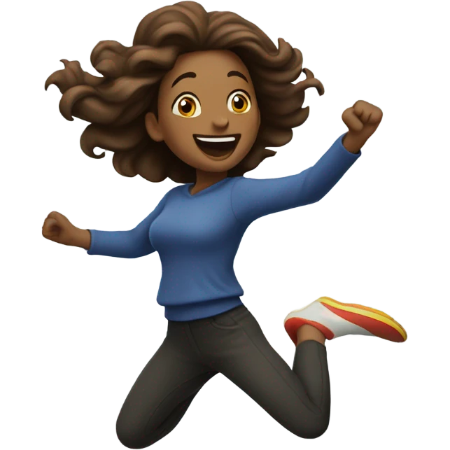 women  jumping emoji