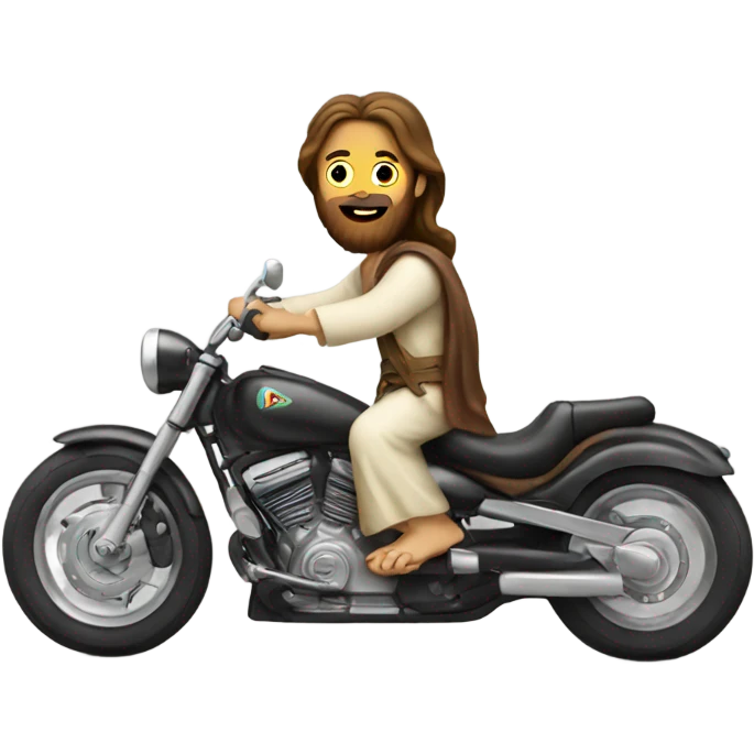jesus on a motorcycle emoji