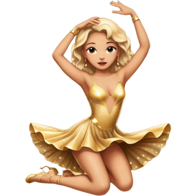 Light skin sexy dancer lying on stage emoji