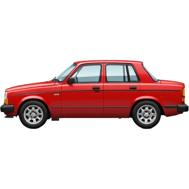 red Volvo 240 car, side view emoji