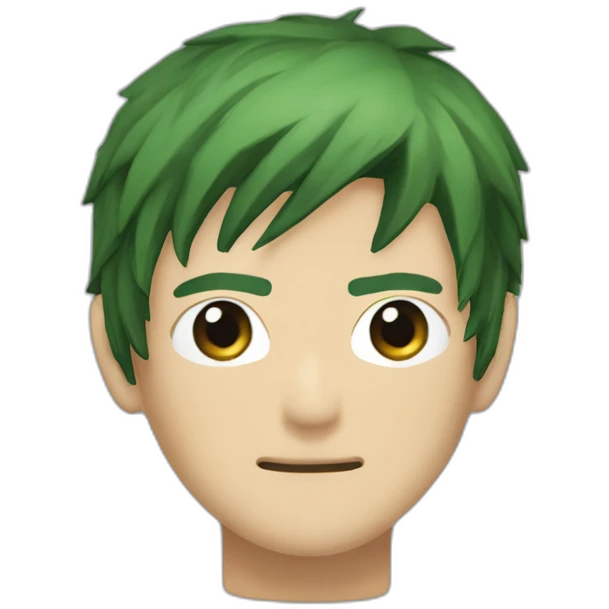roronoa zoro with black hair emoji