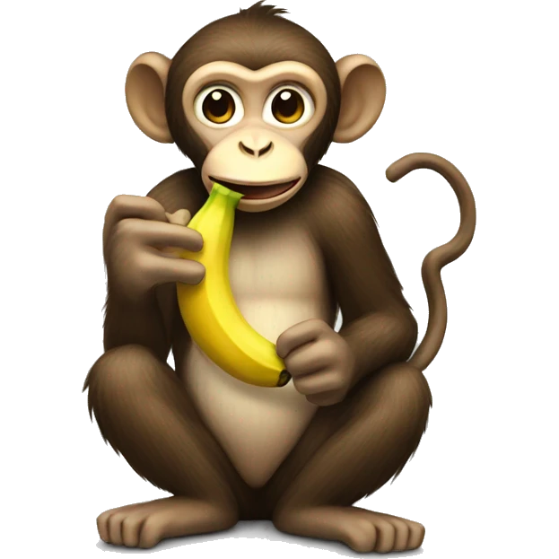 a monkey eating banana emoji