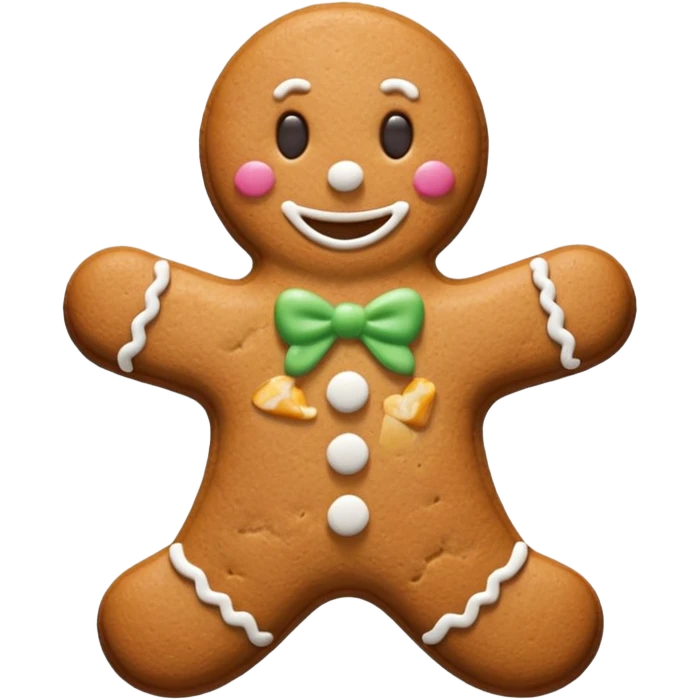 Gingerbread men cookie emoji